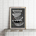 Wall Art Light Gray White Black Red Wall Decoration | Scandi Poster Gallery Wall Minimal Artwork