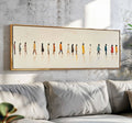 Abstract People Walking Wall Art Unframed Canvas Poster - Modern Figurative Wall Decor - Contemporary Human Movement Painting