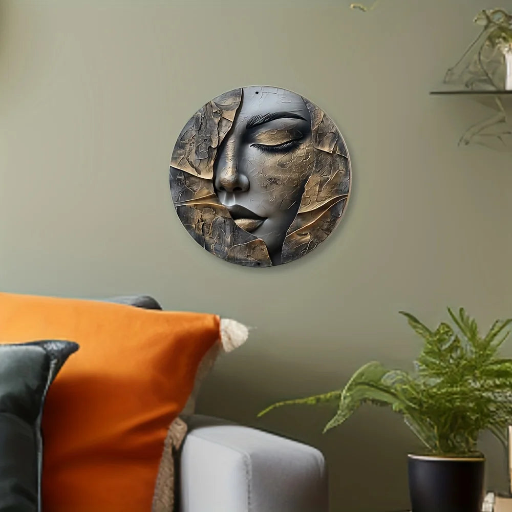 Aluminum Wall Art - Waterproof & Sun-Resistant, Easy-Hang Decor for Living Room, Hallway, and Entryway - Elegant 3D Metal Sculpt