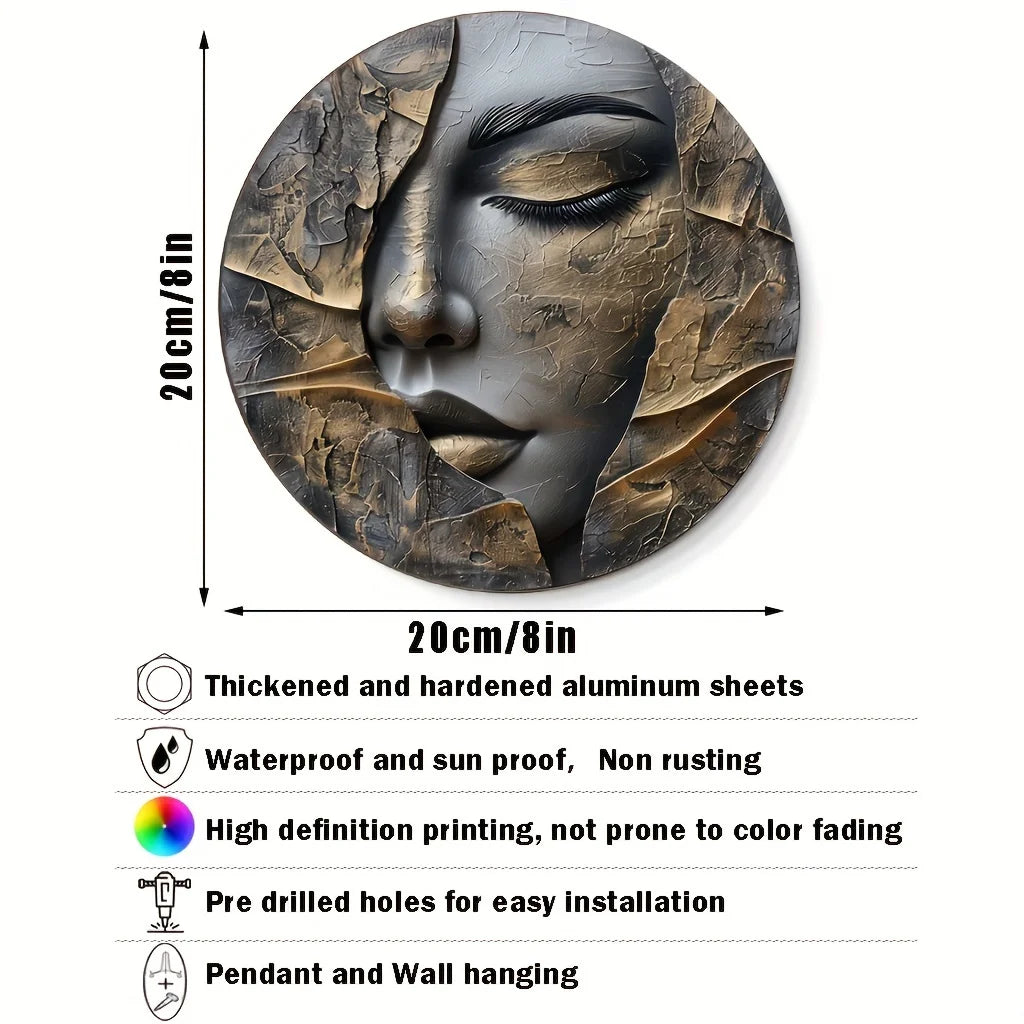 Aluminum Wall Art - Waterproof & Sun-Resistant, Easy-Hang Decor for Living Room, Hallway, and Entryway - Elegant 3D Metal Sculpt
