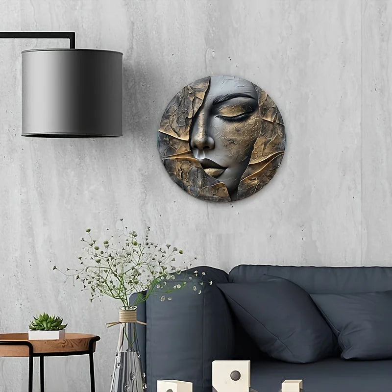 Aluminum Wall Art - Waterproof & Sun-Resistant, Easy-Hang Decor for Living Room, Hallway, and Entryway - Elegant 3D Metal Sculpt